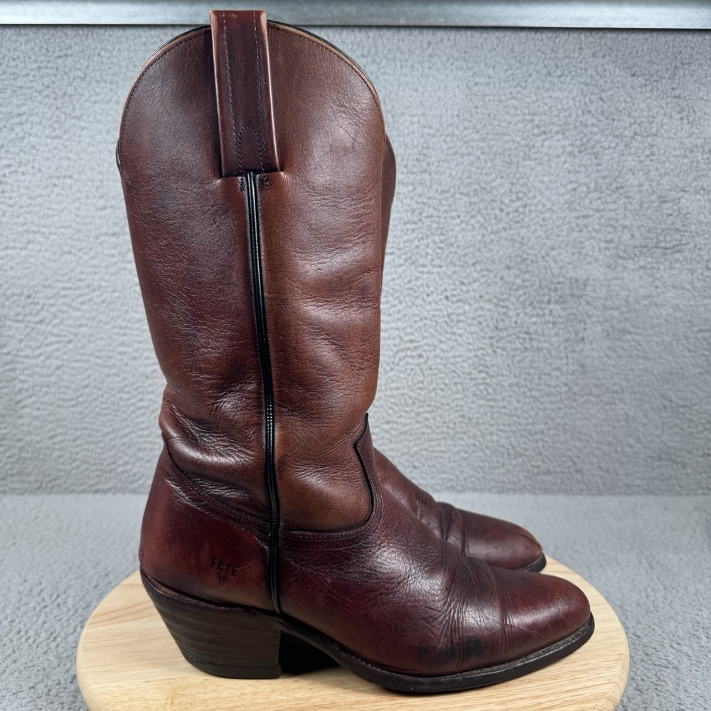 Frye Boots Mens Size 11 D Oxblood Red 2356 Leather Western Cowboy USA Rockabilly